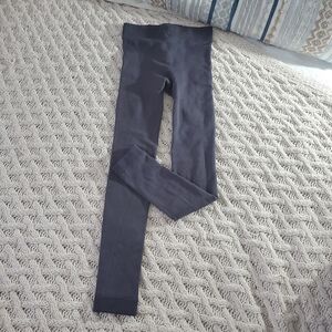 Footless Interior Fleece Leggings Charcoal Grey- Fleece interior- XS